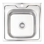 Кухонна мийка Lidz 5050 сатинова товщиною 0, 6 мм (LIDZ5050SAT06)