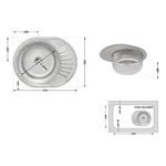 Кухонна мийка Lidz 5745 нержавіюча micro decor товщиною 0, 8 мм (LIDZ5745MDEC08)