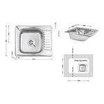 Кухонная мойка Lidz 5848 из нержавеющей стали micro decor толщиной 0, 8 мм (LIDZ5848MDEC08)