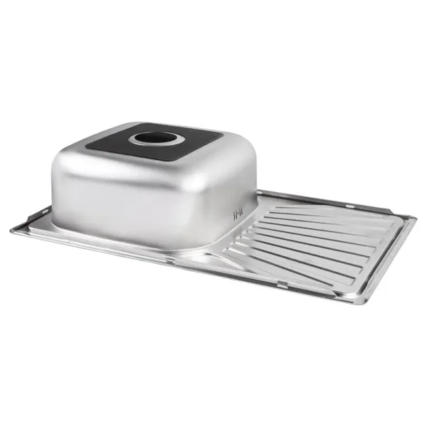 Кухонная мойка Lidz 7848 из нержавеющей стали толщиной 0, 8 мм с покрытием micro decor (LIDZ7848MDEC08)