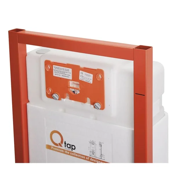 Інсталяція для унітаза Qtap Nest ST 4 в 1 з білою лінійною панеллю змиву (QT0133M425M08V1384W)