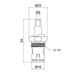 Кран-букса для смесителя Lidz LDREP0210034808 Repair 021 00 латунная 1/2