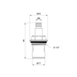 Кран-букса для змішувача Lidz LDREP0220034809 Repair 02200 латунна керамічна 1/2 (LDREP0220034809)
