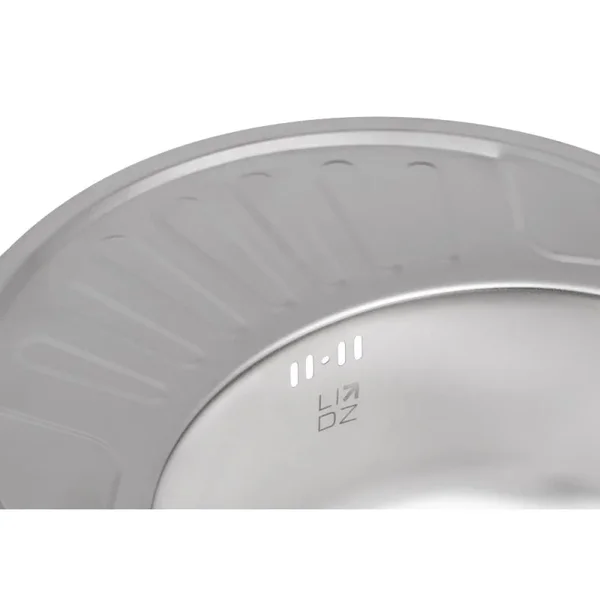 Кухонна мийка Lidz 5745 сатинована 0.8 мм (LIDZ5745SAT08)