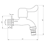 Кран поливочный Lidz Mono LDMON12NKS34927 из нержавеющей стали никель 1/2 (SD00041031)