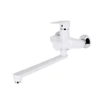 Смеситель для ванны Brinex 35W 005 белый из ABS-пластика с поворотным изливом 310 мм (BRIN35W005)