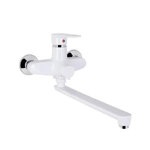 Смеситель для ванны Brinex 35W 005 белый из ABS-пластика с поворотным изливом 310 мм (BRIN35W005)