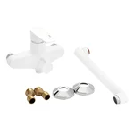 Смеситель для ванны Brinex 35W 005 белый из ABS-пластика с поворотным изливом 310 мм (BRIN35W005)