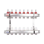 Коллектор для теплого пола Thermo Alliance Standart SD0048 из нержавеющей стали на 8 выходов 1