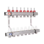 Коллектор для теплого пола Thermo Alliance Standart SD0048 из нержавеющей стали на 8 выходов 1