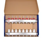 Коллектор для теплого пола Thermo Alliance Standart SD0048 из нержавеющей стали на 8 выходов 1