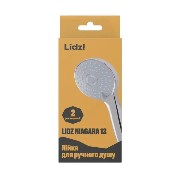 Лійка для ручного душу Lidz LDNIA12CRM35443 Niagara 12 пластикова хромована, трьохрежимна, 98 мм (LDNIA12CRM35443)