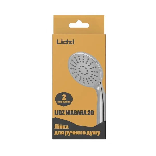 Лійка для ручного душу Lidz Niagara 20 LDNIA20CRM35448 хромована з ABS пластику, однорежимна 105 мм (LDNIA20CRM35448)