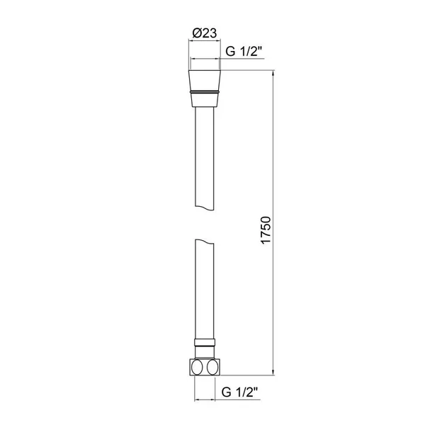 Шланг для душу Lidz LDNIA09CRM35459 Niagara 09 1.75 м полімерний хромований посилений (LDNIA09CRM35459)