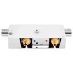 Душевая система Qtap Sloup QTSL57T105VOGC термостатическая с полкой на 2 потребителя, латунная, хром/белый (QTSL57T105VOGC)