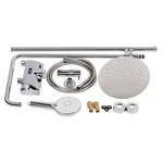 Душевая система Qtap Sloup QTSL51105OGC латунная хромированная с полкой и изливом на 3 потребителя (QTSL51105OGC)