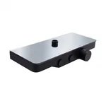 Душевая система Qtap Sloup QTSL57T105VNKBB латунная черная матовая с термостатом и полкой (QTSL57T105VNKBB)