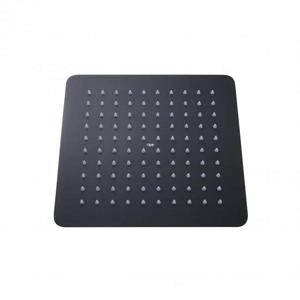 Душевая система Qtap Sloup QTSL57T105VNKBB латунная черная матовая с термостатом и полкой (QTSL57T105VNKBB)