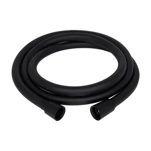 Душовий шланг Qtap QTHADPVC160B Hadice 1600 мм чорний матовий з системою проти скручування (QTHADPVC160B)