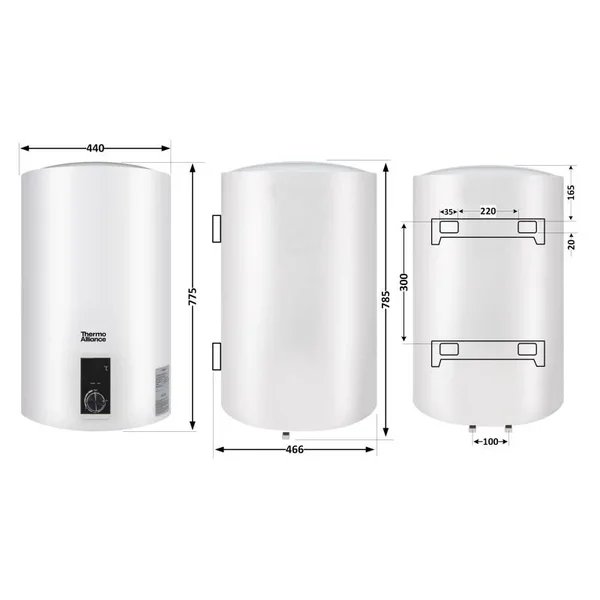 Водонагрівач електричний Thermo Alliance 80 л вертикальний, сухий ТЕН 2,0 кВт D80V20J3(D)K