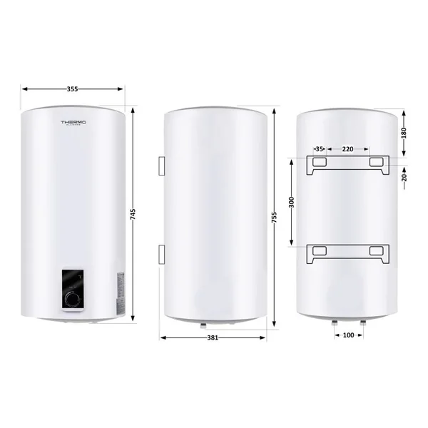 Водонагрівач електричний Thermo Alliance D50V20J1-K білий вертикальний slim на 50 л із сухим ТЕНом (D50V20JD1K)