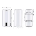 Водонагрівач електричний Thermo Alliance D80V20J2-K білий slim вертикальний на 80 л з сухим ТЕНом 2, 0 кВт (D80V20JD2K)