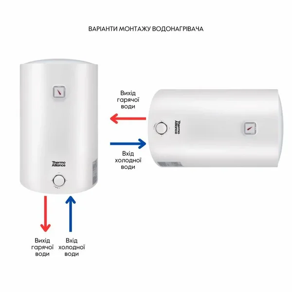 Водонагрівач 80 л Thermo Alliance DQ D80VH15Q3 білий, універсальний з мокрим ТЕНом 1.5 кВт (D80VH15Q3)