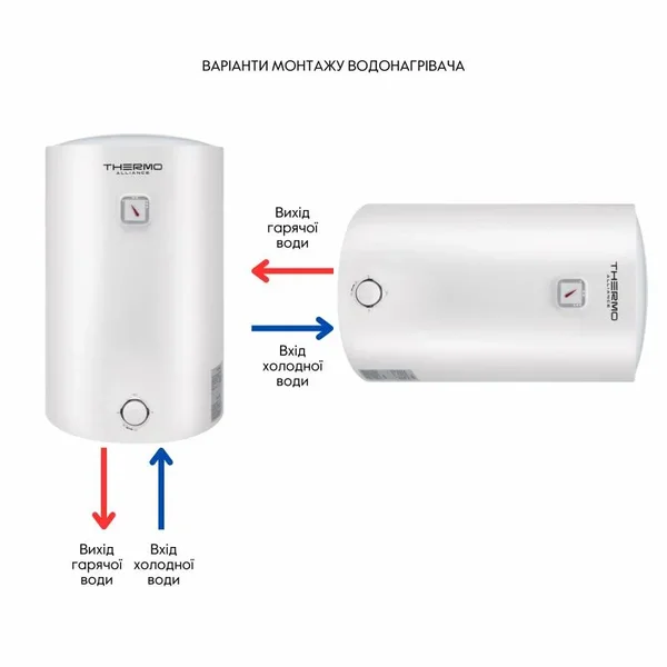 Водонагреватель электрический Thermo Alliance DQ D100VH15Q3 универсальный на 100 л с мокрым ТЭНом 1.5 кВт (D100VH15Q3)