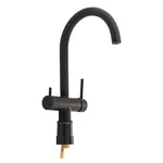 Кухонный смеситель Qtap Kuchyne QTKUC92102UB черный матовый с подключением для питьевой воды (QTKUC92102UB)