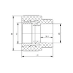Муфта PPR Blue Ocean 25х1/2
