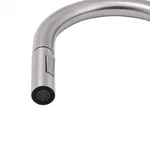 Смеситель для кухни Qtap Lenicka QTLEN9138103UN из нержавеющей стали с выдвижным изливом, брашированный никель (QTLEN9138103UN)