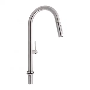Смеситель для кухни Qtap Lenicka QTLEN9138103UN из нержавеющей стали с выдвижным изливом, брашированный никель (QTLEN9138103UN)