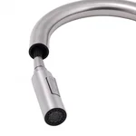 Смеситель для кухни Qtap Lenicka QTLEN9138103UN из нержавеющей стали с выдвижным изливом, брашированный никель (QTLEN9138103UN)