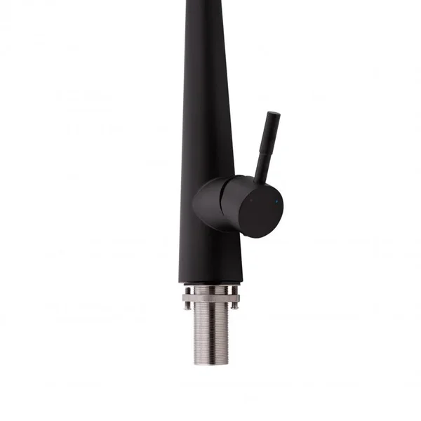 Смеситель для кухни Qtap Evicka QTEVI9135103UB черный матовый из нержавеющей стали с выдвижным изливом (QTEVI9135103UB)