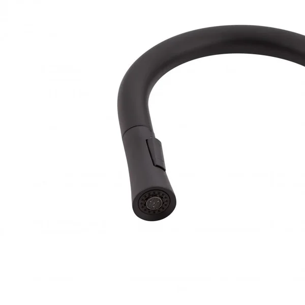 Смеситель для кухни Qtap Evicka QTEVI9135103UB черный матовый из нержавеющей стали с выдвижным изливом (QTEVI9135103UB)