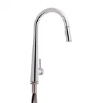 Смеситель для кухни Qtap Evicka QTEVI9135103UC из нержавеющей стали хромированный с выдвижным изливом (QTEVI9135103UC)