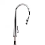 Смеситель для кухни Qtap Evicka QTEVI9135103UC из нержавеющей стали хромированный с выдвижным изливом (QTEVI9135103UC)