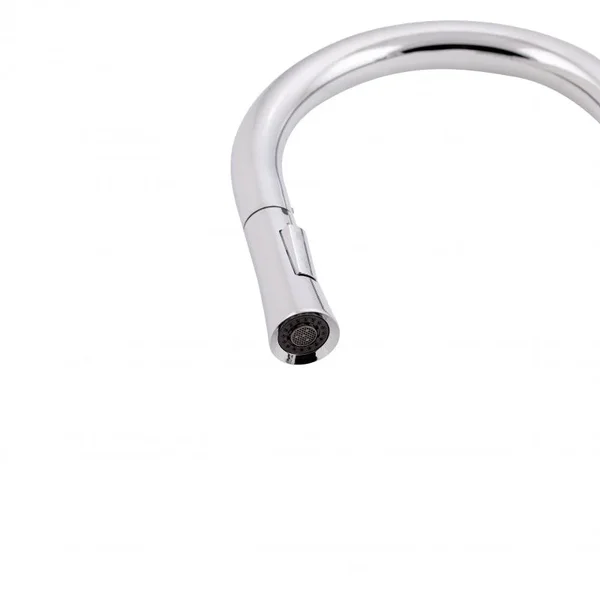 Смеситель для кухни Qtap Evicka QTEVI9135103UC из нержавеющей стали хромированный с выдвижным изливом (QTEVI9135103UC)