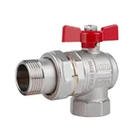 Кран кульовий Icma FAR. ROSSA №361 латунний кутовий 1