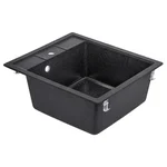 Кухонная мойка Lidz 460×515 мм/200 BLA-03 из искусственного камня, черная матовая, врезная (LIDZBLA03460515200)