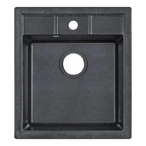 Кухонная мойка Lidz 460×515 мм/200 BLA-03 из искусственного камня, черная матовая, врезная (LIDZBLA03460515200)