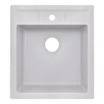 Кухонная мойка Lidz 460×515 мм/200 GRA-09 из искусственного камня серая врезная (LIDZGRA09460515200)