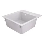 Кухонная мойка Lidz 460×515 мм/200 GRA-09 из искусственного камня серая врезная (LIDZGRA09460515200)