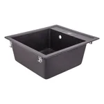 Кухонна мийка Lidz 460×515 мм/200 GRF-13 графітова зі штучного каменю, врізна (LIDZGRF13460515200)