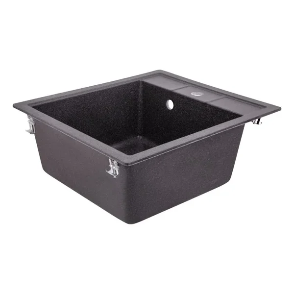 Кухонна мийка Lidz 460×515 мм/200 GRF-13 графітова зі штучного каменю, врізна (LIDZGRF13460515200)