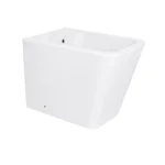 Біде підлогове Qtap QT05443370W Crow керамічне біле з горизонтальним випуском (QT05443370W)