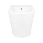 Біде підлогове Qtap QT15443378W Swan керамічне біле з горизонтальним випуском (QT15443378W)