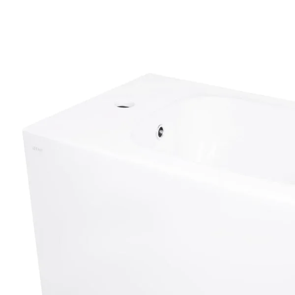 Біде підлогове Qtap QT15443378W Swan керамічне біле з горизонтальним випуском (QT15443378W)