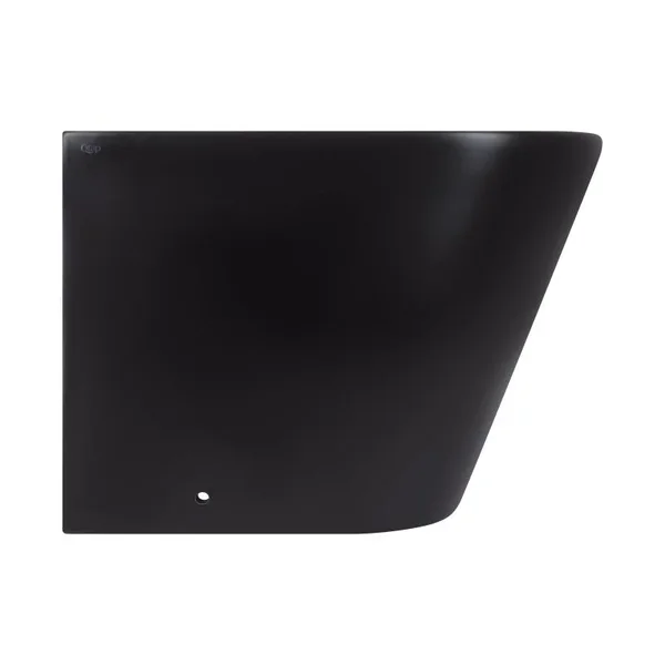 Біде підлогове Qtap QT14441003CMB Scorpio керамічне чорне матове з горизонтальним випуском (QT14441003CMB)