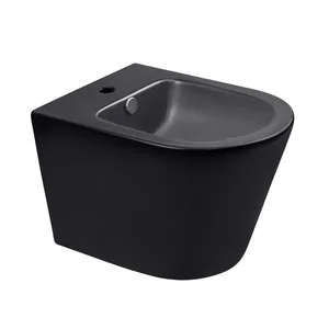 Биде подвесное Qtap Scorpio 515x360x345 Matt black QT1455053FMB